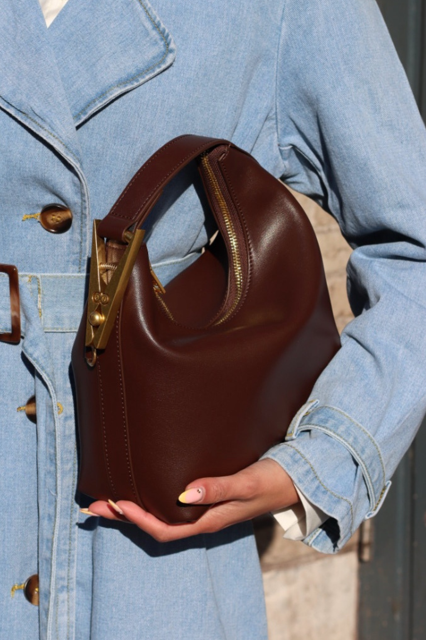 FREYDE CLIP BAG CHOCOLATE