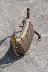 FLORIANNA PLISSE BAG TAUPE
