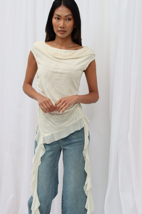 BARDOT TOP BUTTER YELLOW