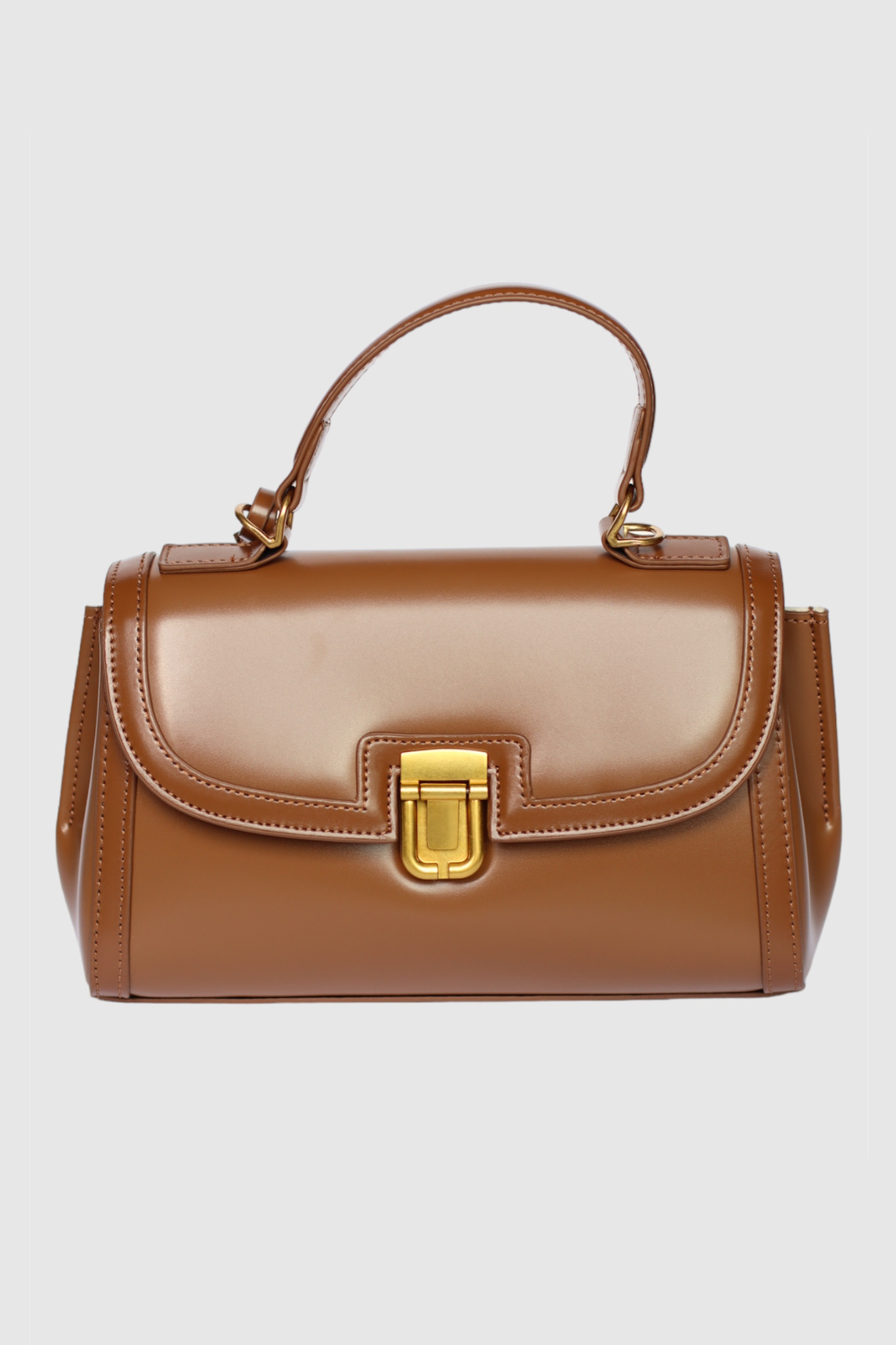 Fleur Top Handle Handbag Tan