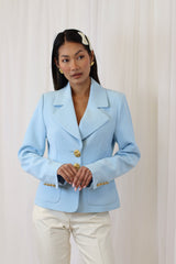 KARMEL FITTED BLAZER BABY BLUE