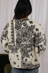 PAISLEY FLEECED JACKET