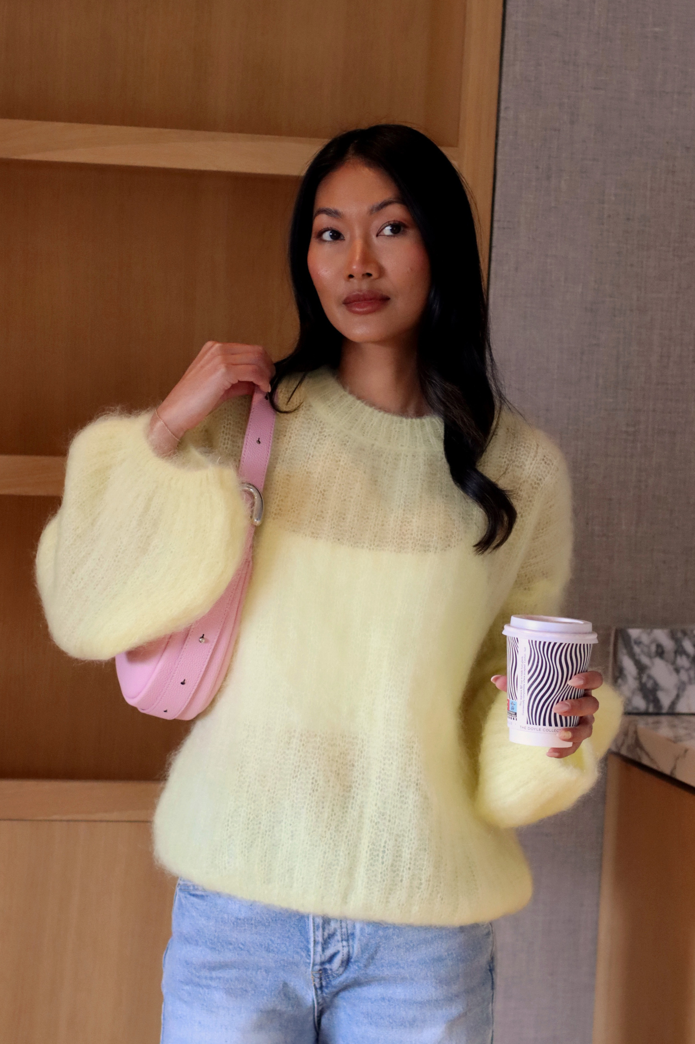 KELLY MOHAIR BLEND SWEATER BUTTER YELLOW