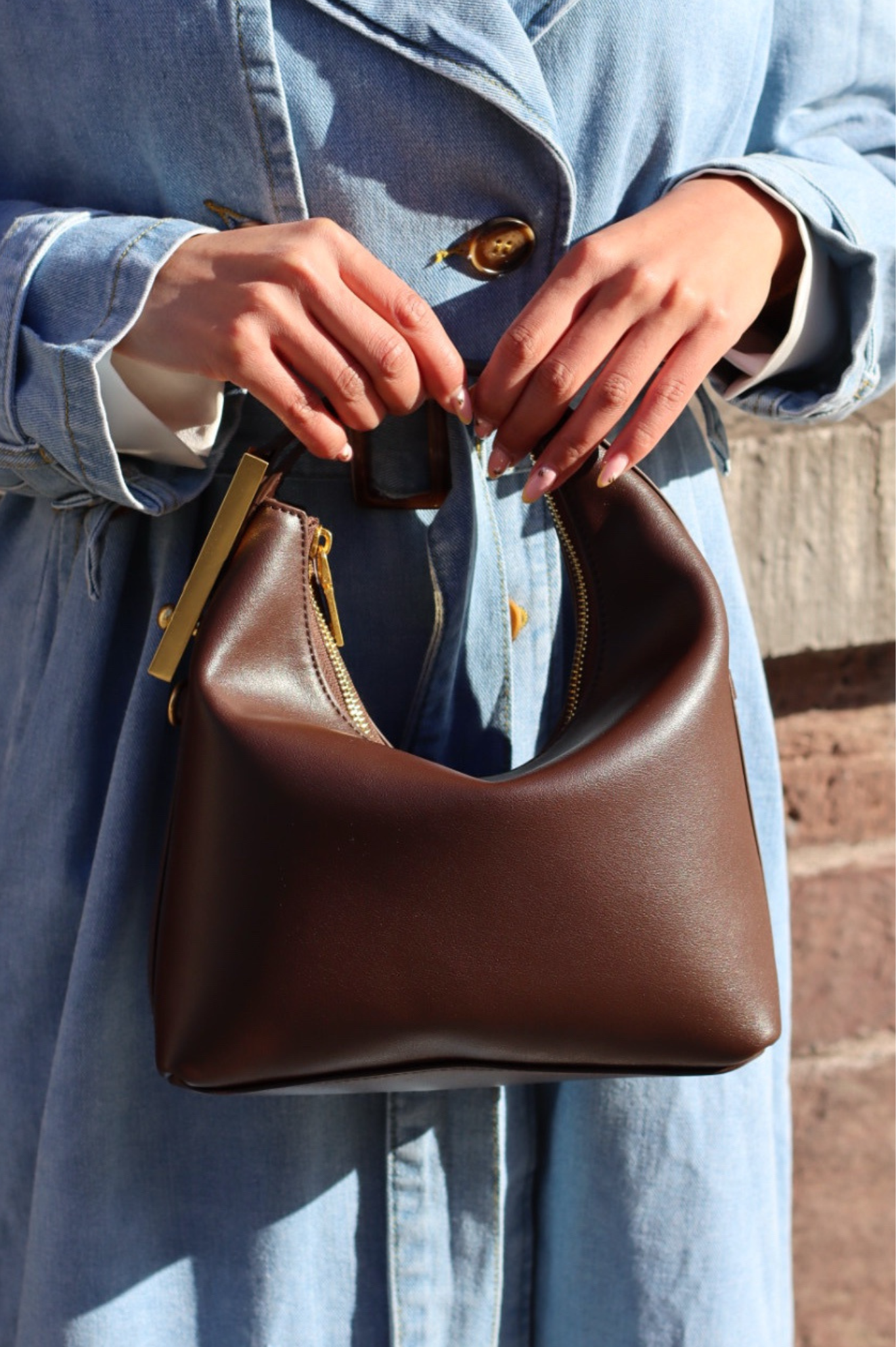 FREYDE CLIP BAG CHOCOLATE