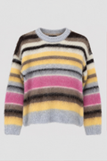 KEY JUMPER GREY STRIPE - WITH CASHMERE