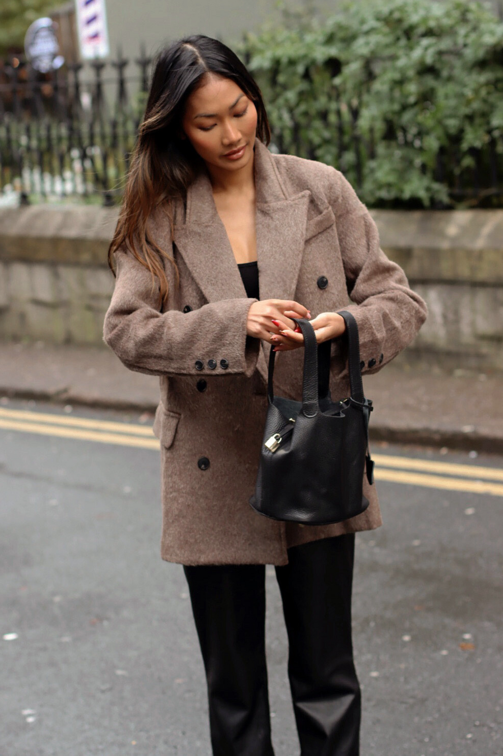 LENNY BRUSHED BLAZER MOCHA