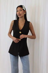 Karrie Waistcoat Black PRE ORDER