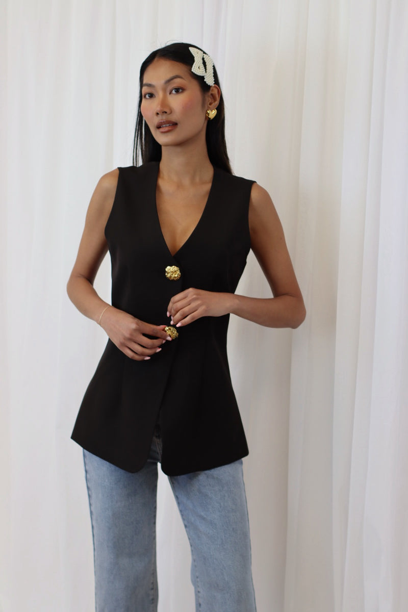 Karrie Waistcoat Black PRE ORDER