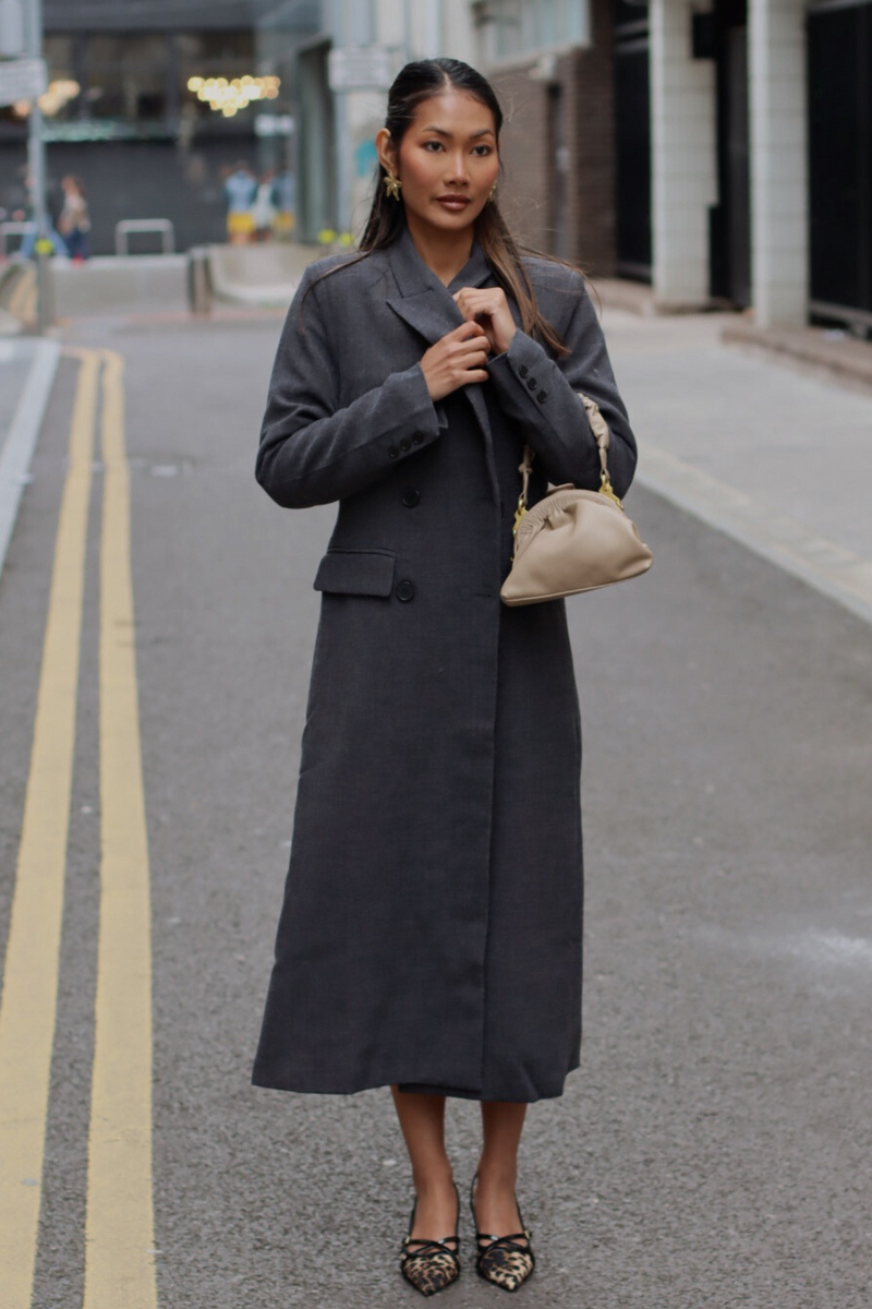 LILLE TAILORED OVERCOAT CHARCOAL