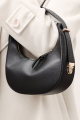 FAITH MINI HALF MOON BAG BLACK