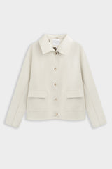 LOGAN FAUX LEATHER JACKET BEIGE