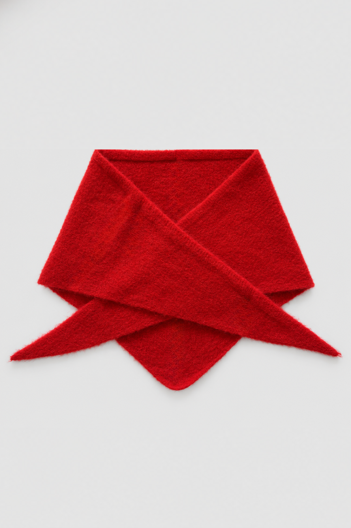 MILLS TRIANGULAR SCARF RED - ALPACA BLEND