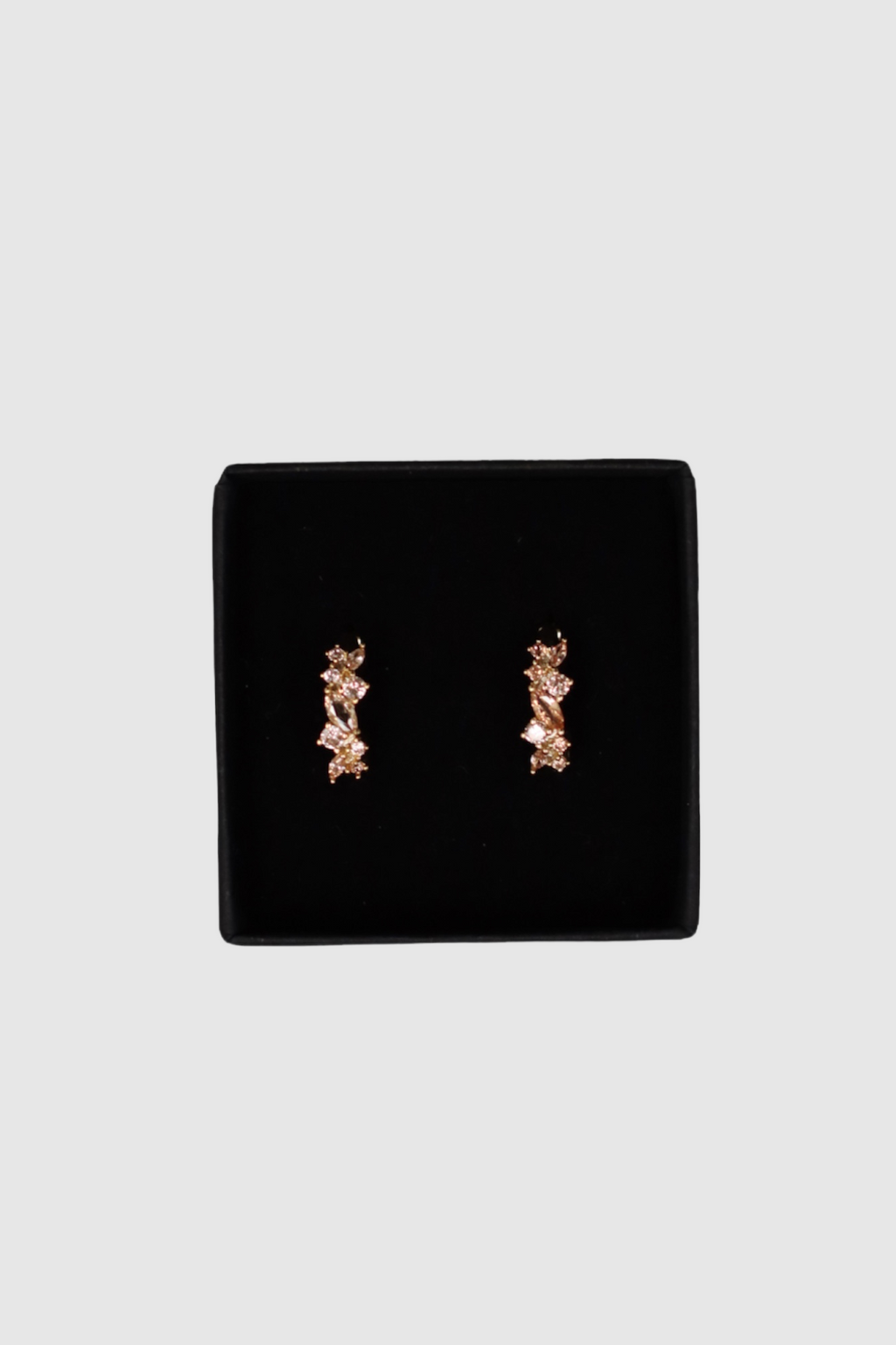 Peach Leaf Huggie Earrings