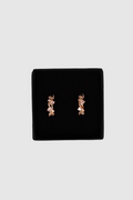 Peach Leaf Huggie Earrings