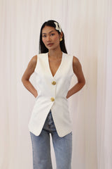 Karrie Waistcoat White PRE ORDER