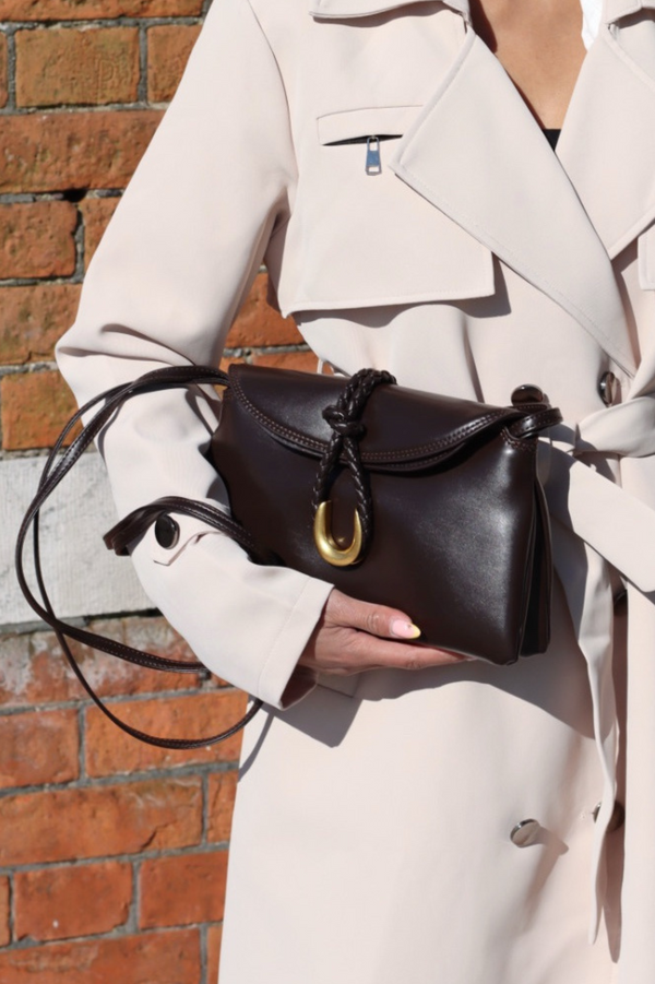 FAYETTE CLUTCH BAG CHOCOLATE