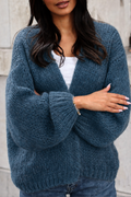 KENZA KNITTED CARDIGAN DARK TEAL