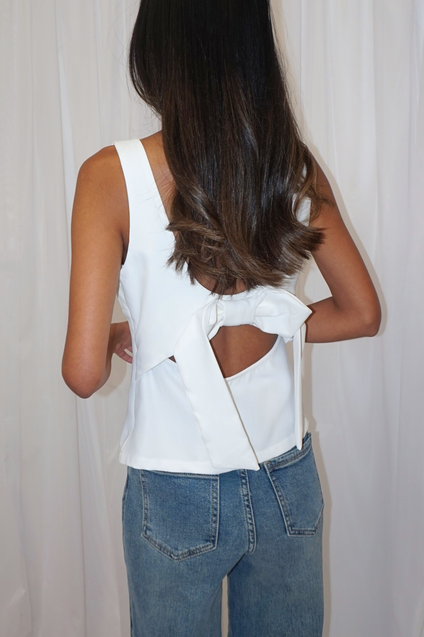 Leya Bow Back Top