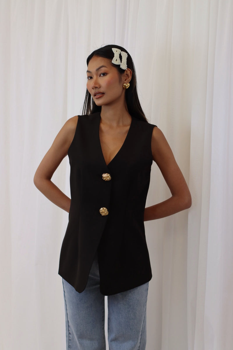 Karrie Waistcoat Black PRE ORDER