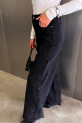 MAURA EMBELLISHED JEANS BLACK WASH