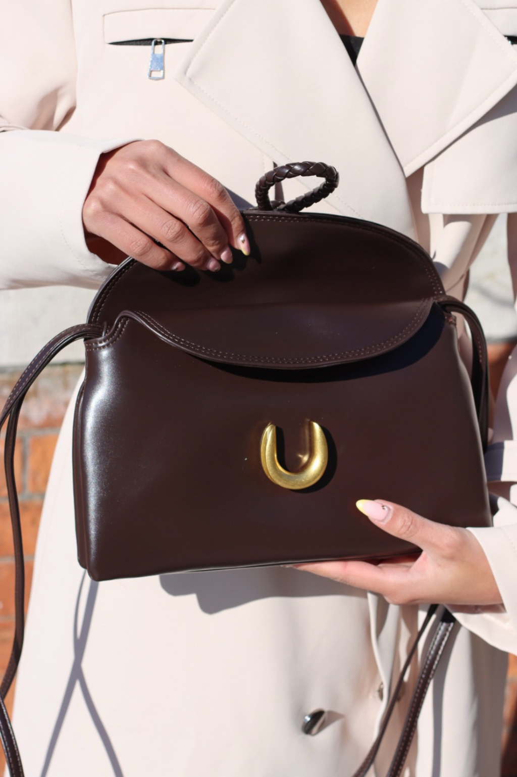 FAYETTE CLUTCH BAG CHOCOLATE