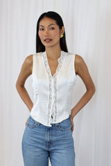 LACE TRIM WAISTCOAT