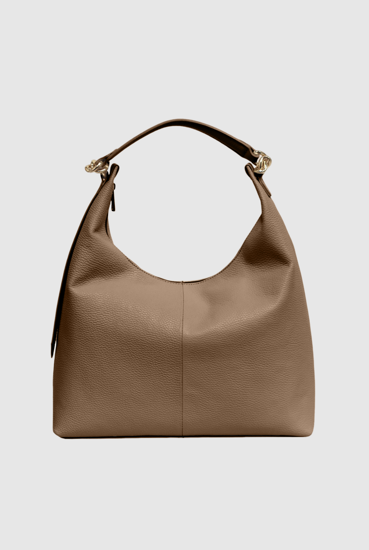 Taupe leather hobo bag discount