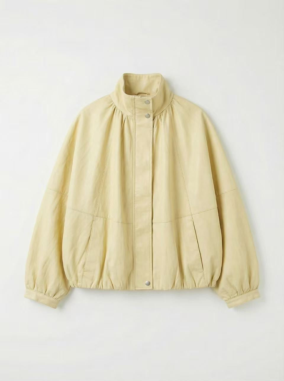 YVES BOMBER JACKET BUTTER YELLOW