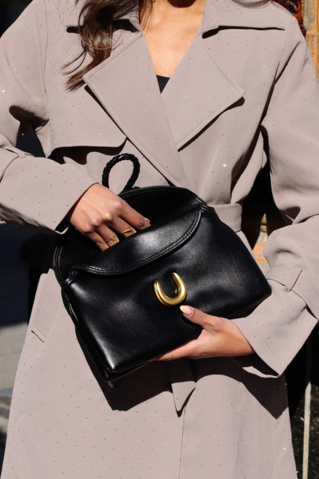 FAYETTE CLUTCH BAG BLACK