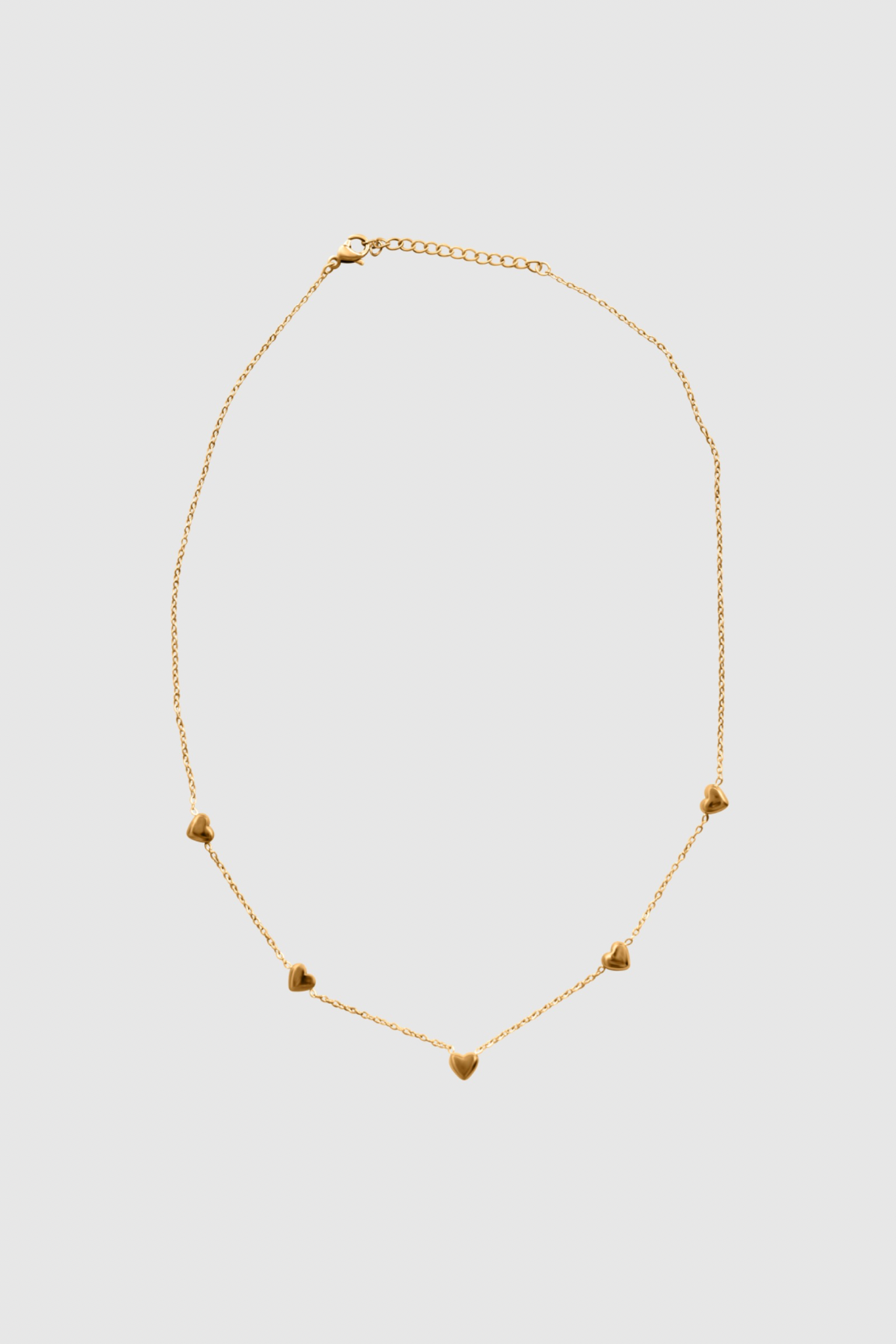 Dainty hearts chain necklace