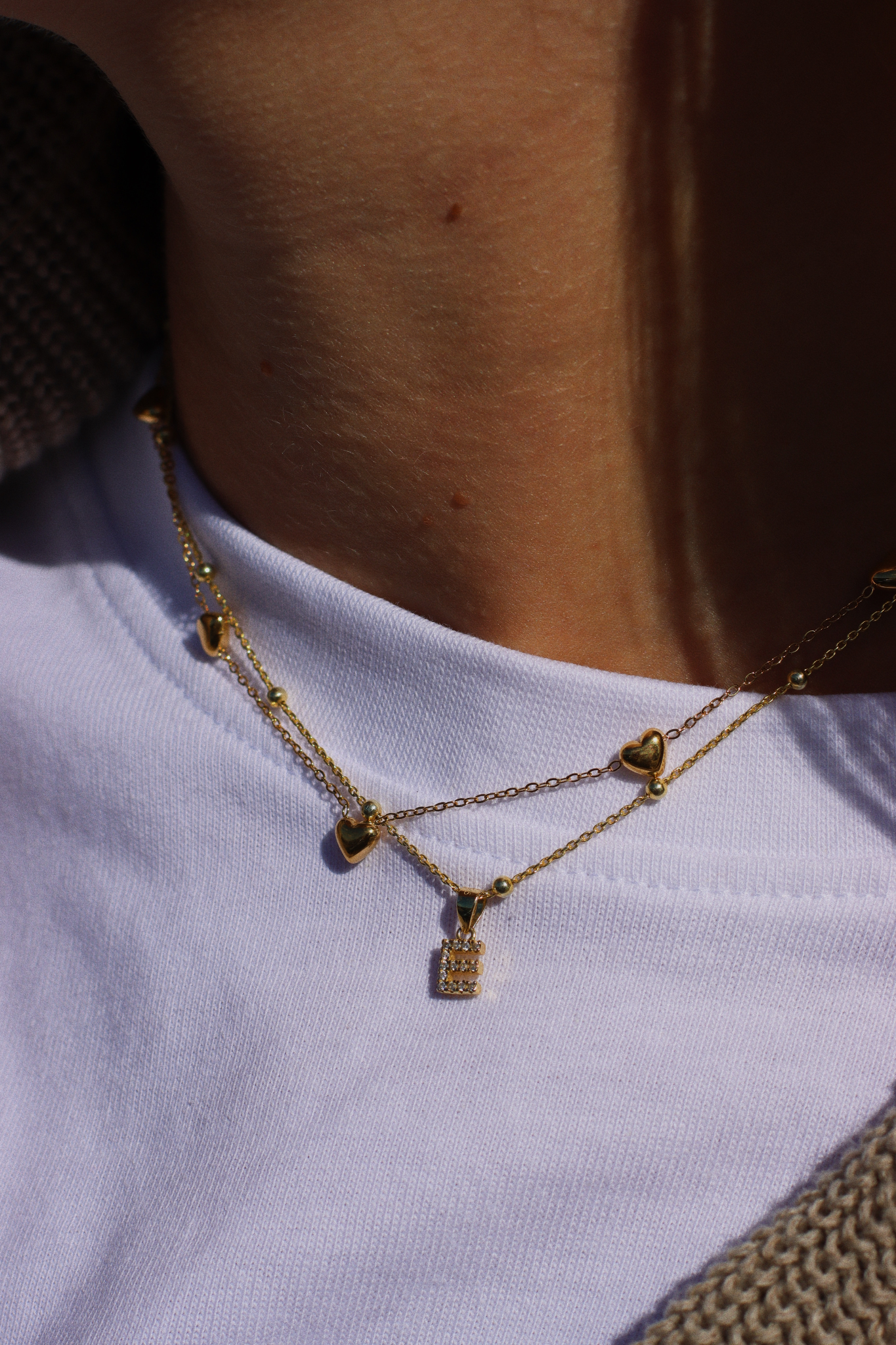 Dainty hearts chain necklace