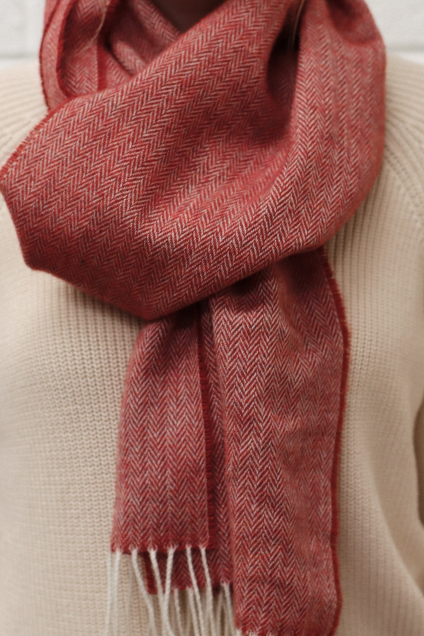 MERINO SCARF TERRACOTTA