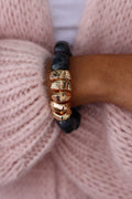 Ellen Chunky Beaded Bracelet BLACK