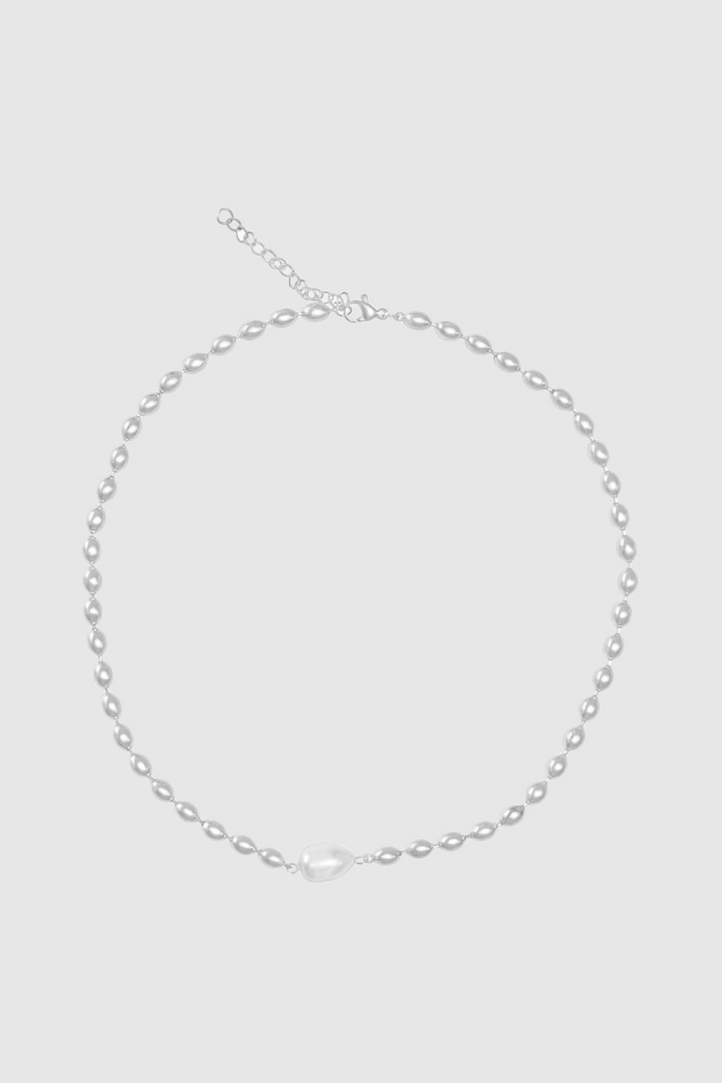 Beaded Pearl Pendant Necklace
