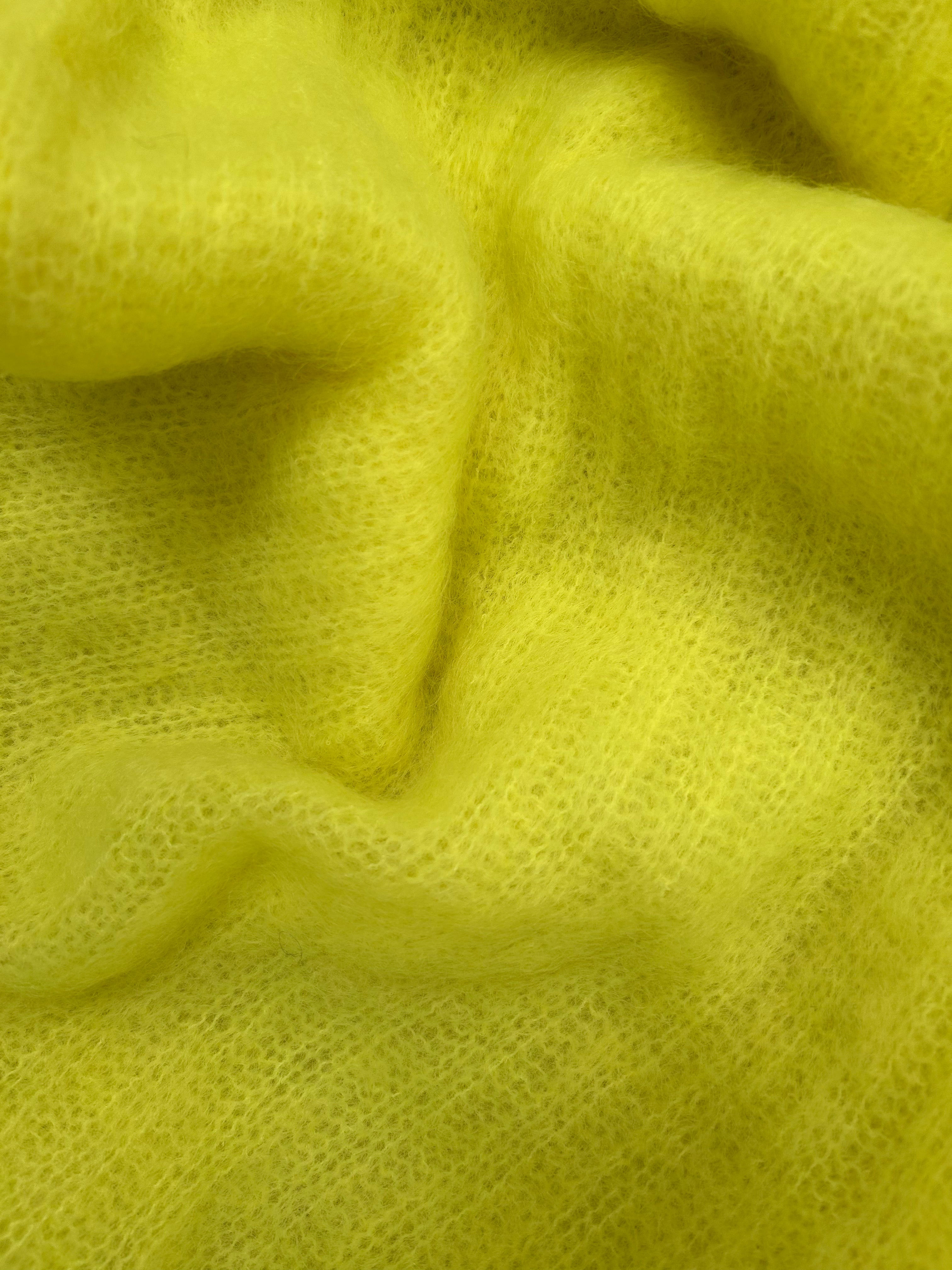 KELLY MOHAIR BLEND SWEATER NEON YELLOW
