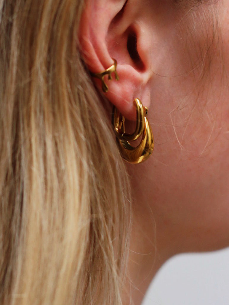 Mae Squared Hoops Gold