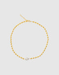 Beaded Pearl Pendant Necklace