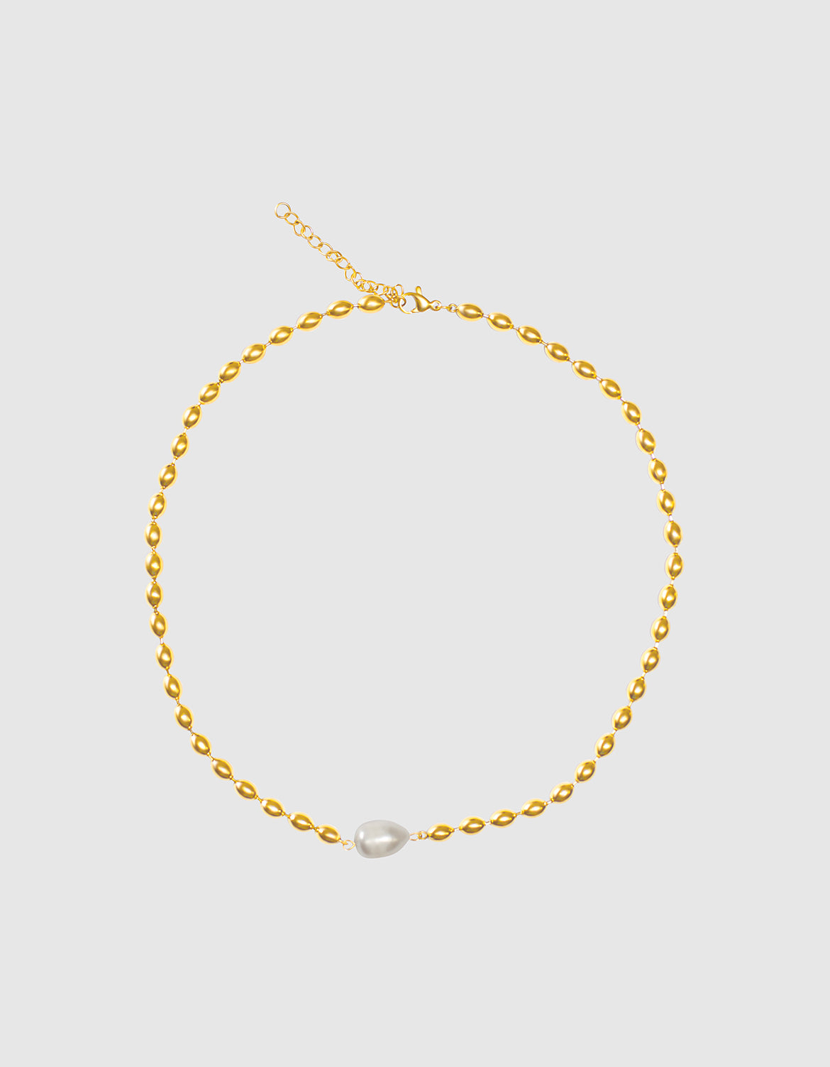 Beaded Pearl Pendant Necklace