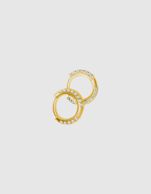Two Sided Huggie Gold Colour
