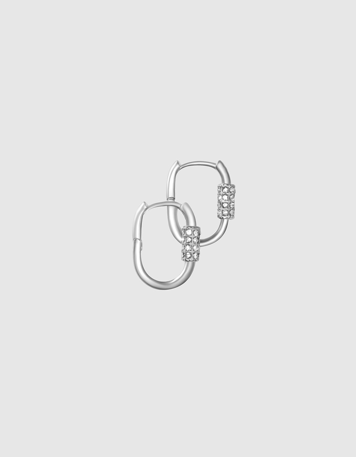 Locket Mini Hoops Silver Colour