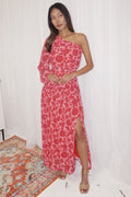 Solace Floral Dress Red