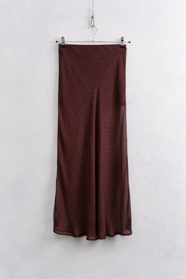 Ceena Sheer Skirt Burgundy