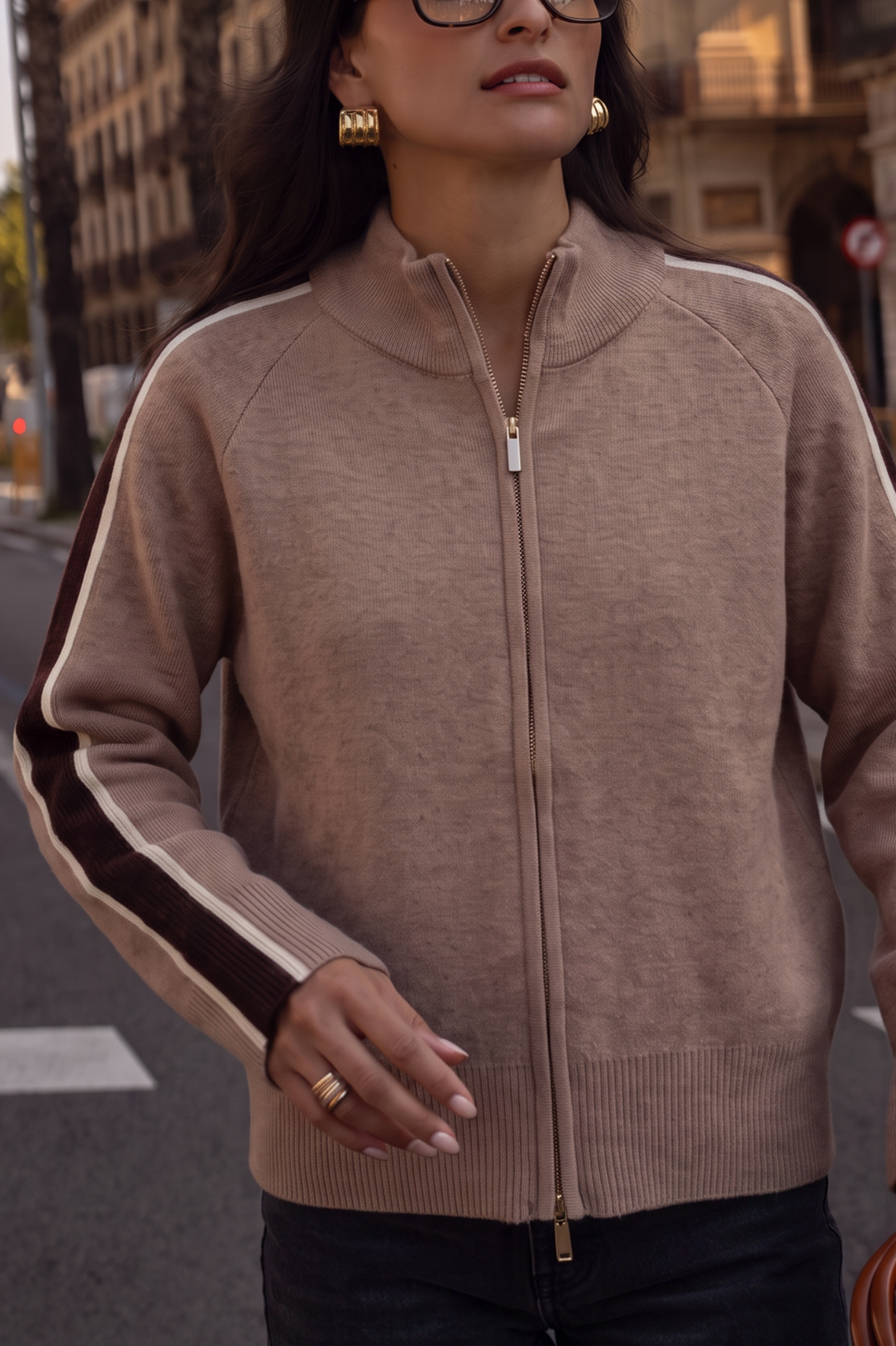KAMILLE ZIP UP CARDIGAN