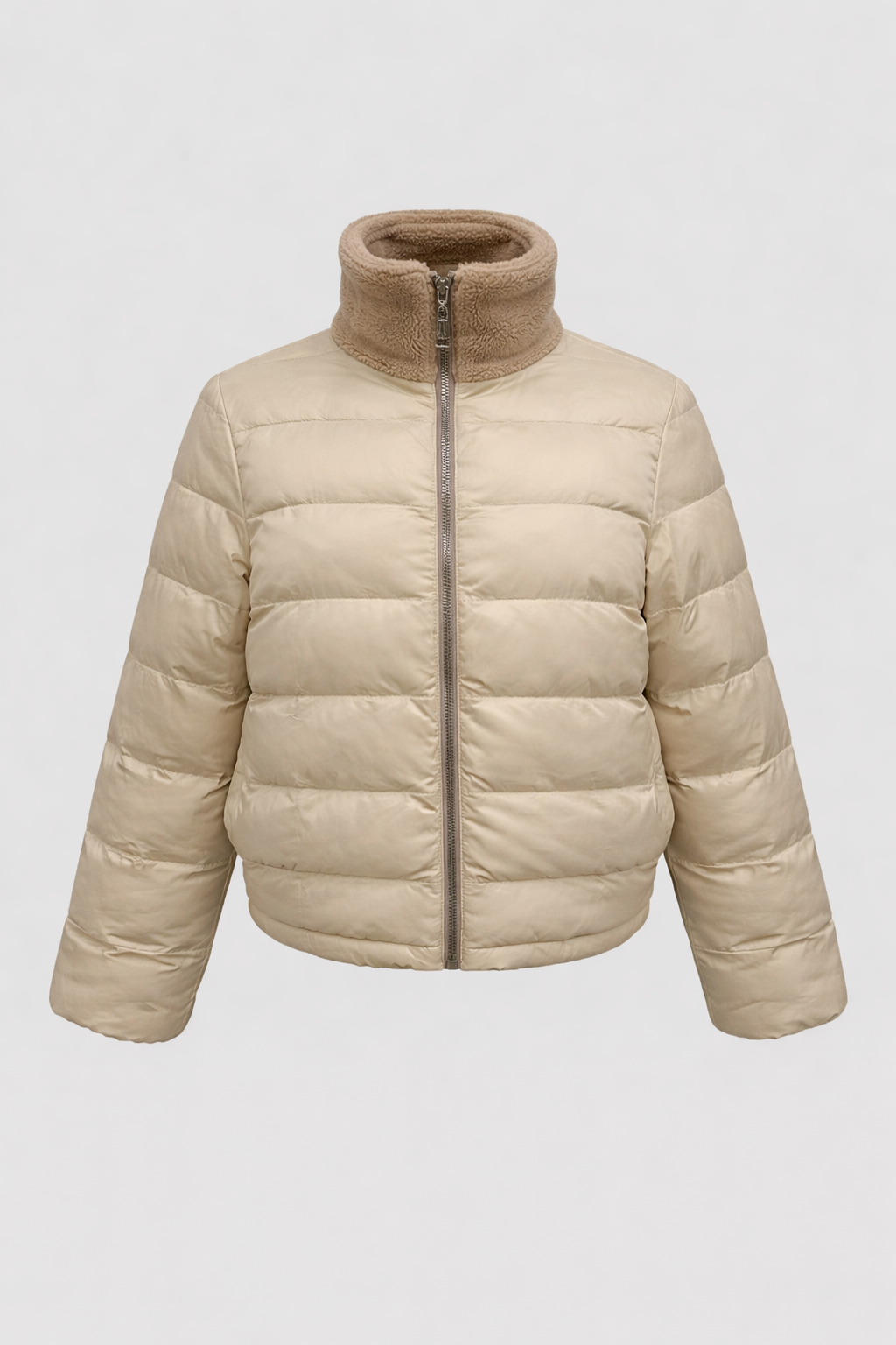 Gia Reversible Teddy Puffer Jacket Carmel