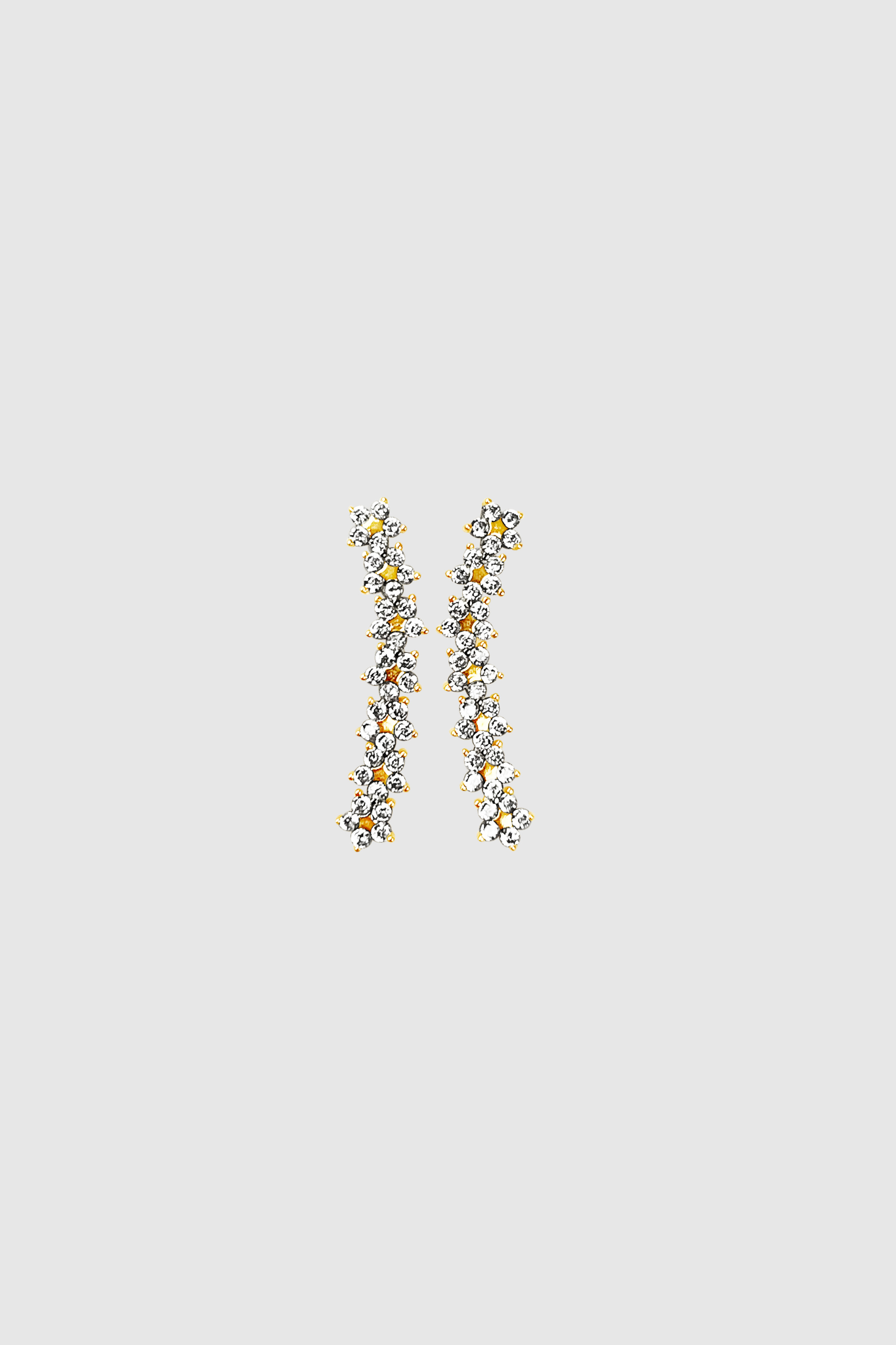 Vaida Floral Earring Cuff Silver