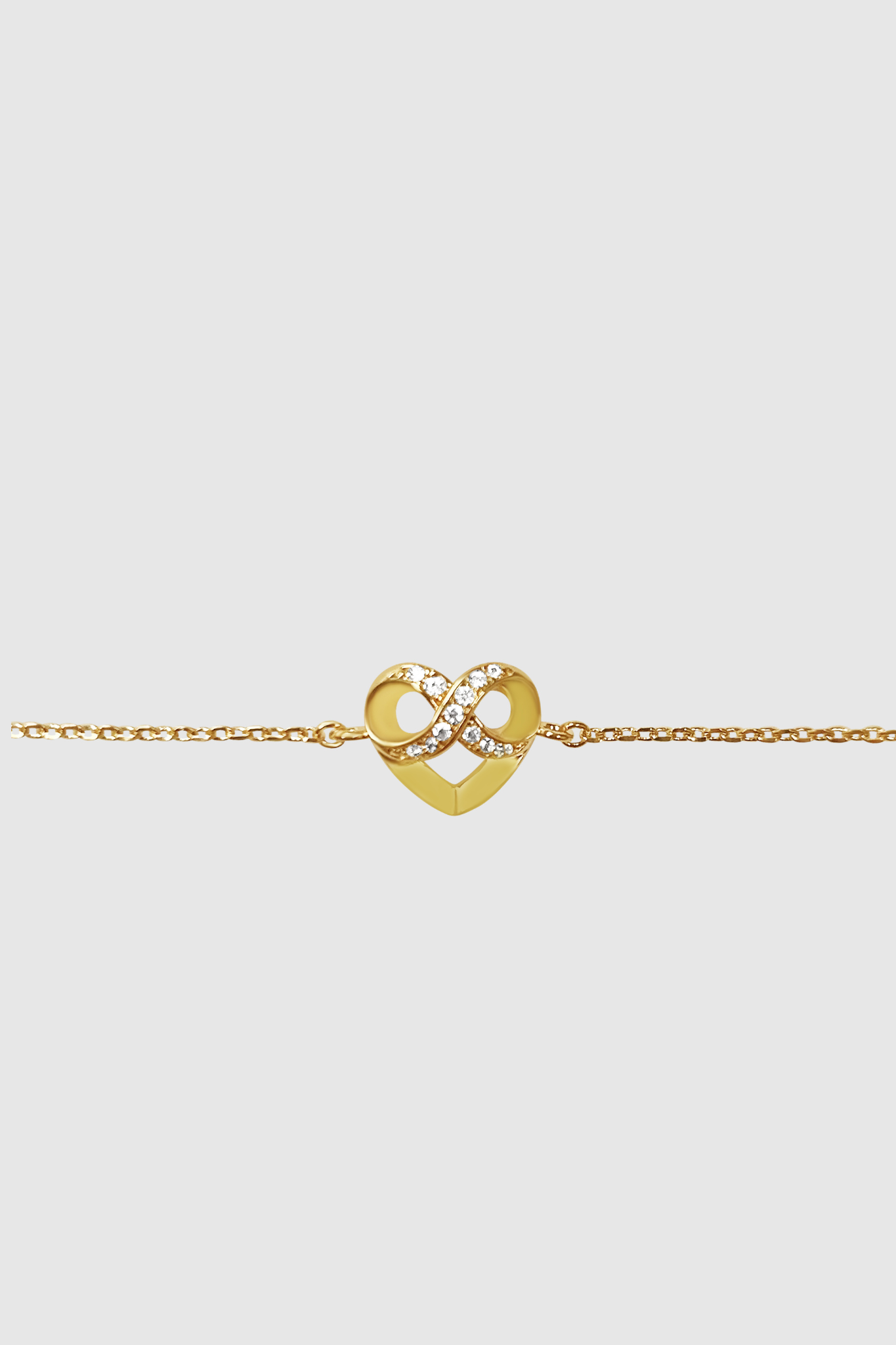 Violet Eternal Hearts Gold Filled Heart Bracelet