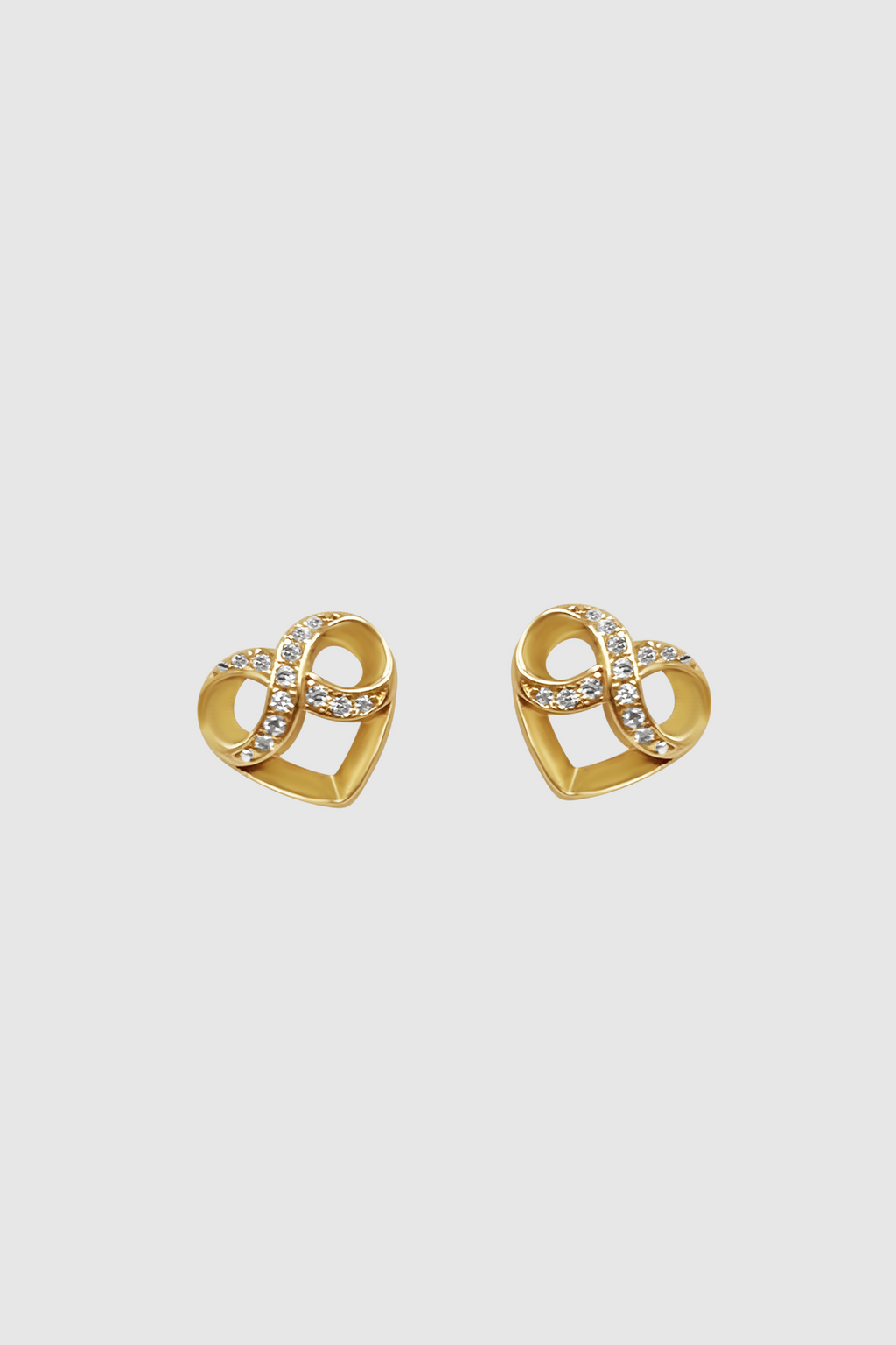 Violet Eternal Hearts Gold Filled Heart Earrings