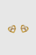 Violet Eternal Hearts Gold Filled Heart Earrings
