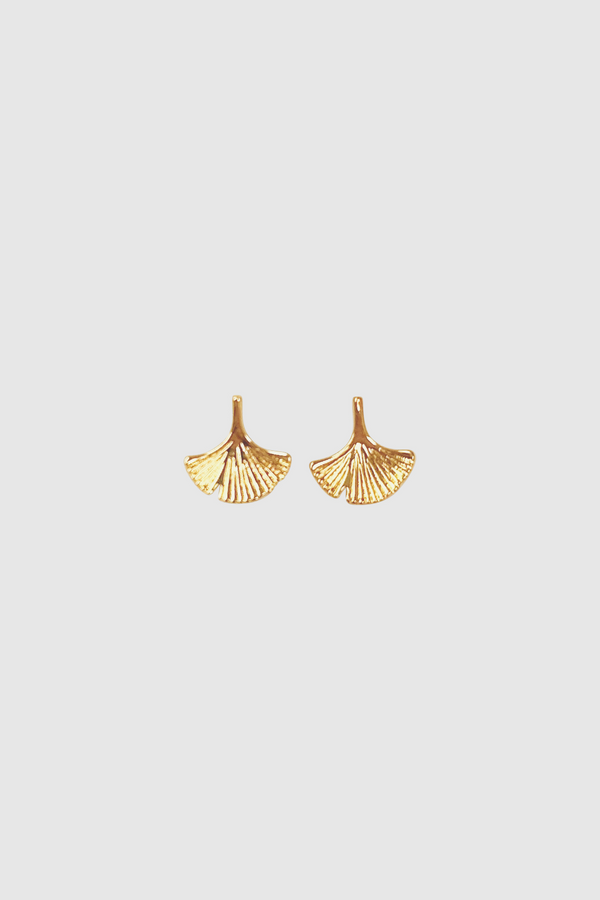 Wren Gold Filled Ginkgo Leaf Earrings