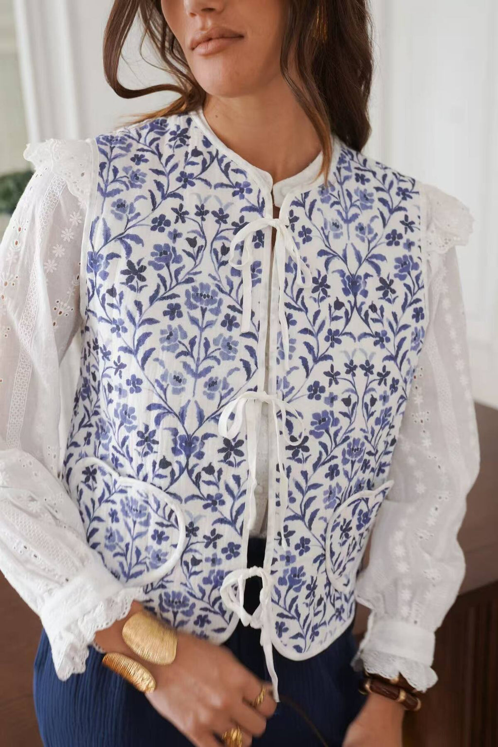 Leste Floral Quilted Vest